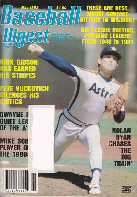 Baseball Digest Magazine - October 1982 Back Issue