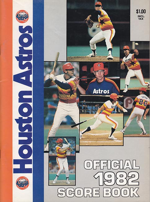 Astros 1987 Official Souvenir Scorebook April Astros Scorebook 